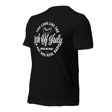 4th of July Hot Dog Unisex Staple T-Shirt - Bella + Canvas 3001