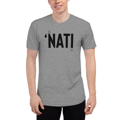 The 'NATI - 7H - Made in the USA Unisex Tri-Blend Track Shirt-Seven Hills Outfitters-Seven Hills Outfitters