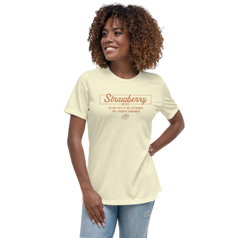 Strawberry Wine Women's Relaxed T-Shirt - Bella + Canvas 6400