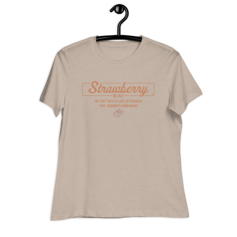 Strawberry Wine Women's Relaxed T-Shirt - Bella + Canvas 6400